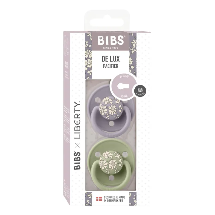 Bibs Tétines en silicone Bibs x Liberty - Set de 2 | Sauge