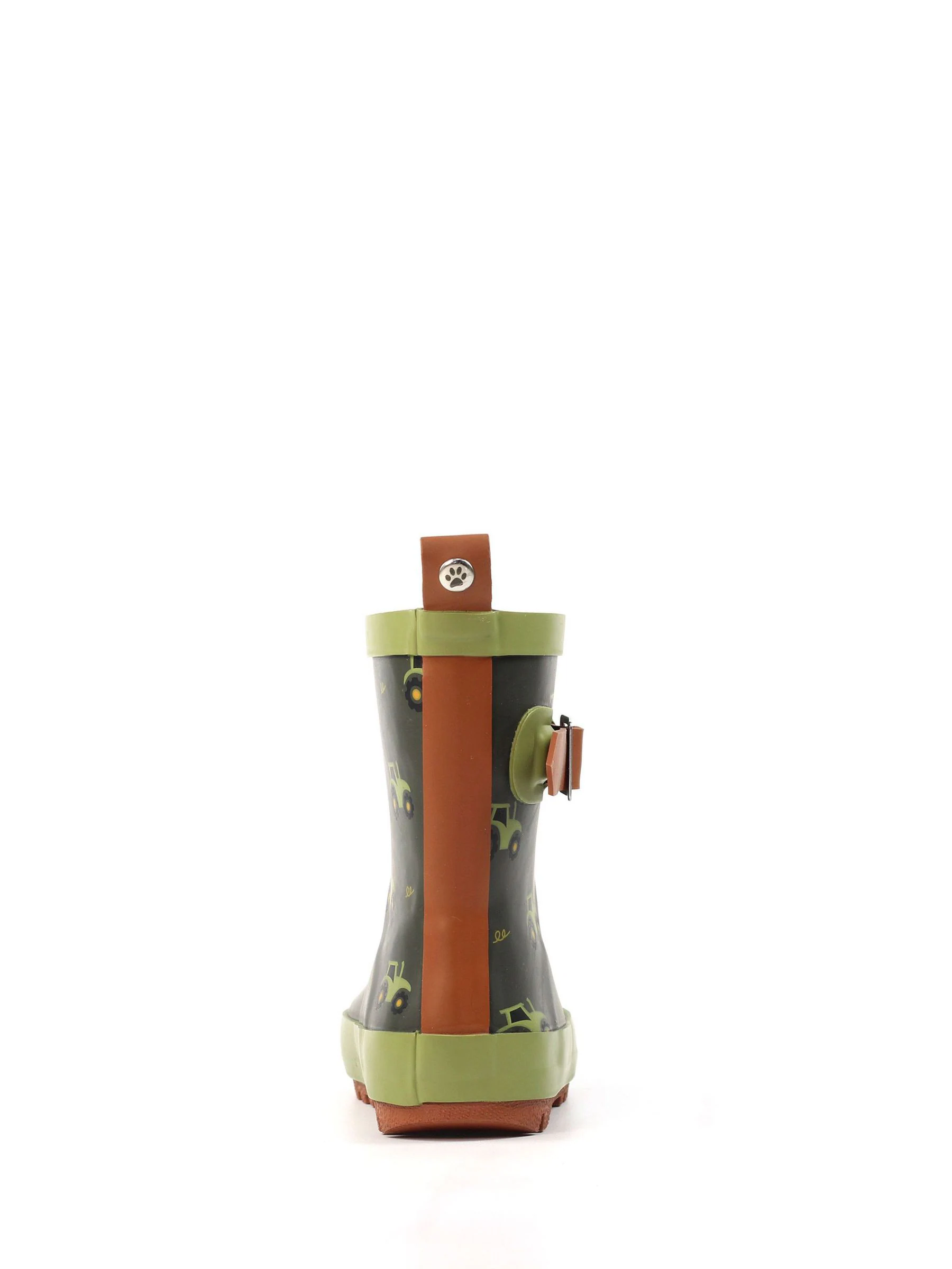 Lazy Dogz Green Tractor Design Toddler Wellingtons