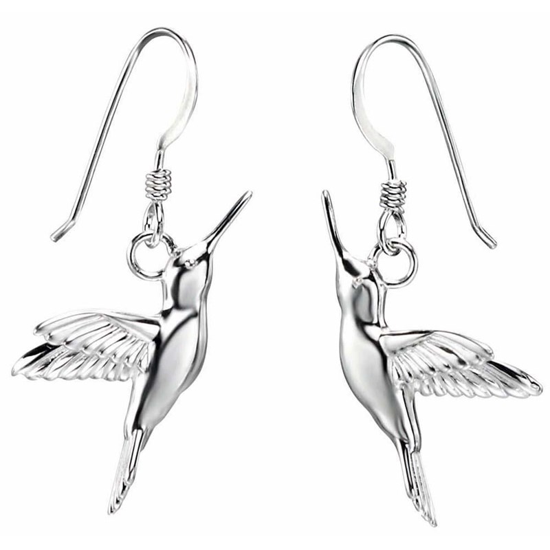 Boucle d'oreille colibri en argent 925/1000