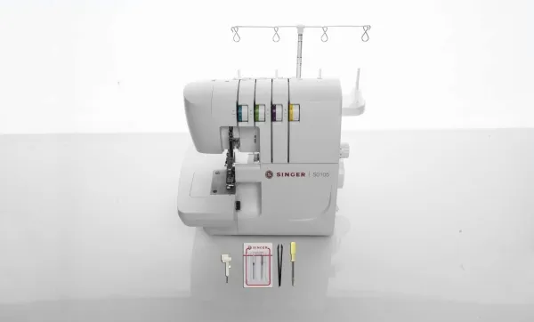 SINGER S0105, Hvid, Overlock symaskine, Overlock, 1300 SPM, Variabel, Elektrisk