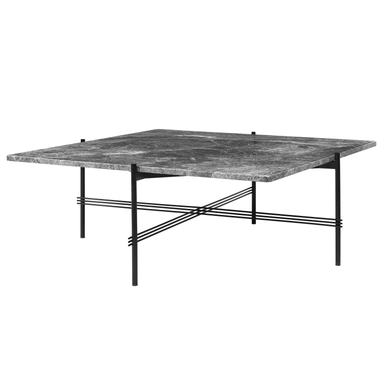 Gubi TS salontafel 105x105 zwart/grijs marmer