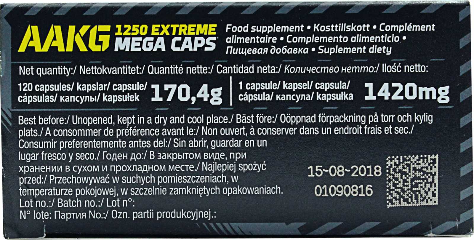 Olimp AAKG 1250 Extreme 120 cápsulas