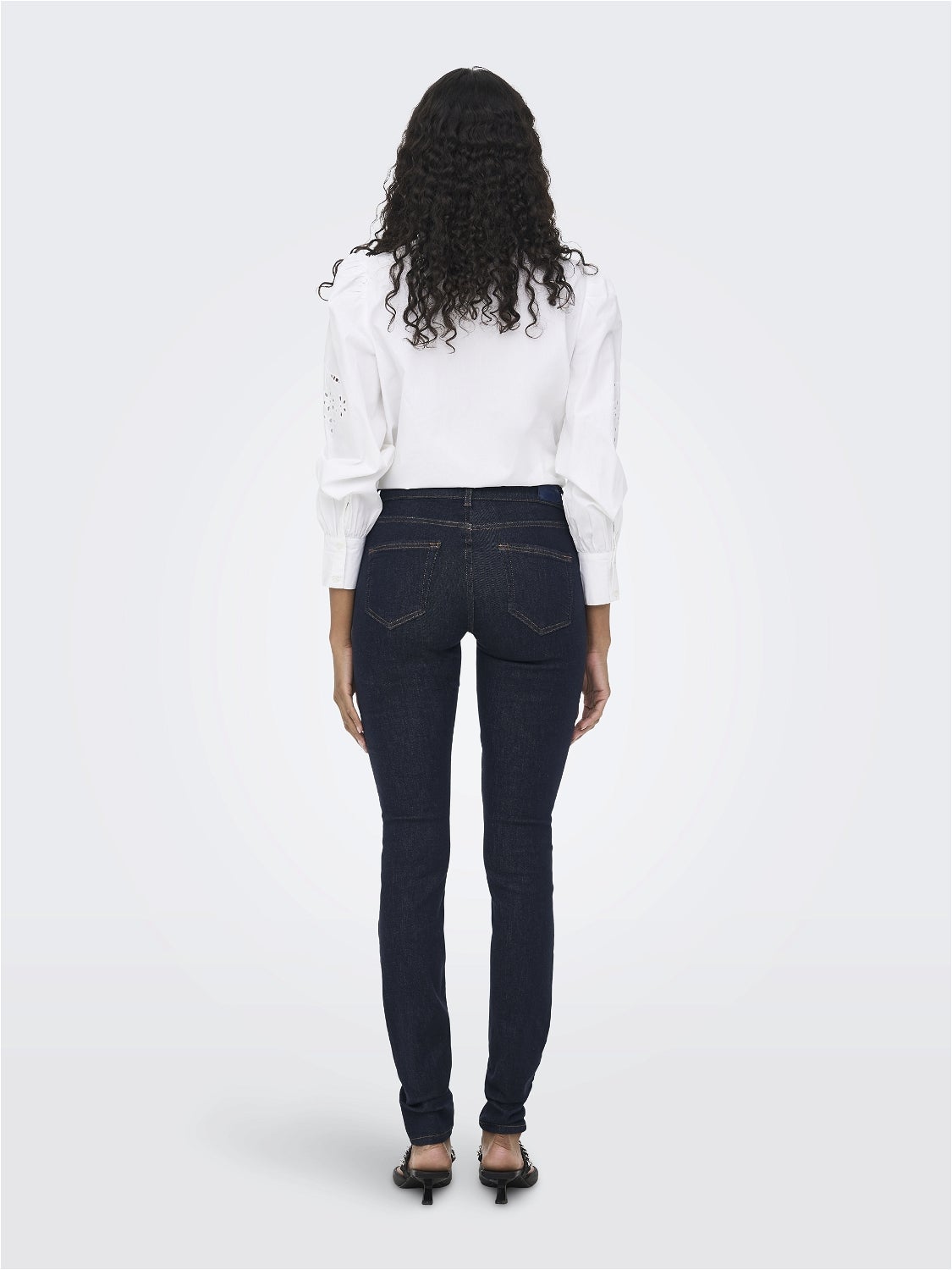 ONLBLUSH Mittlere Taille Skinny Fit Jeans Dark Blue Denim