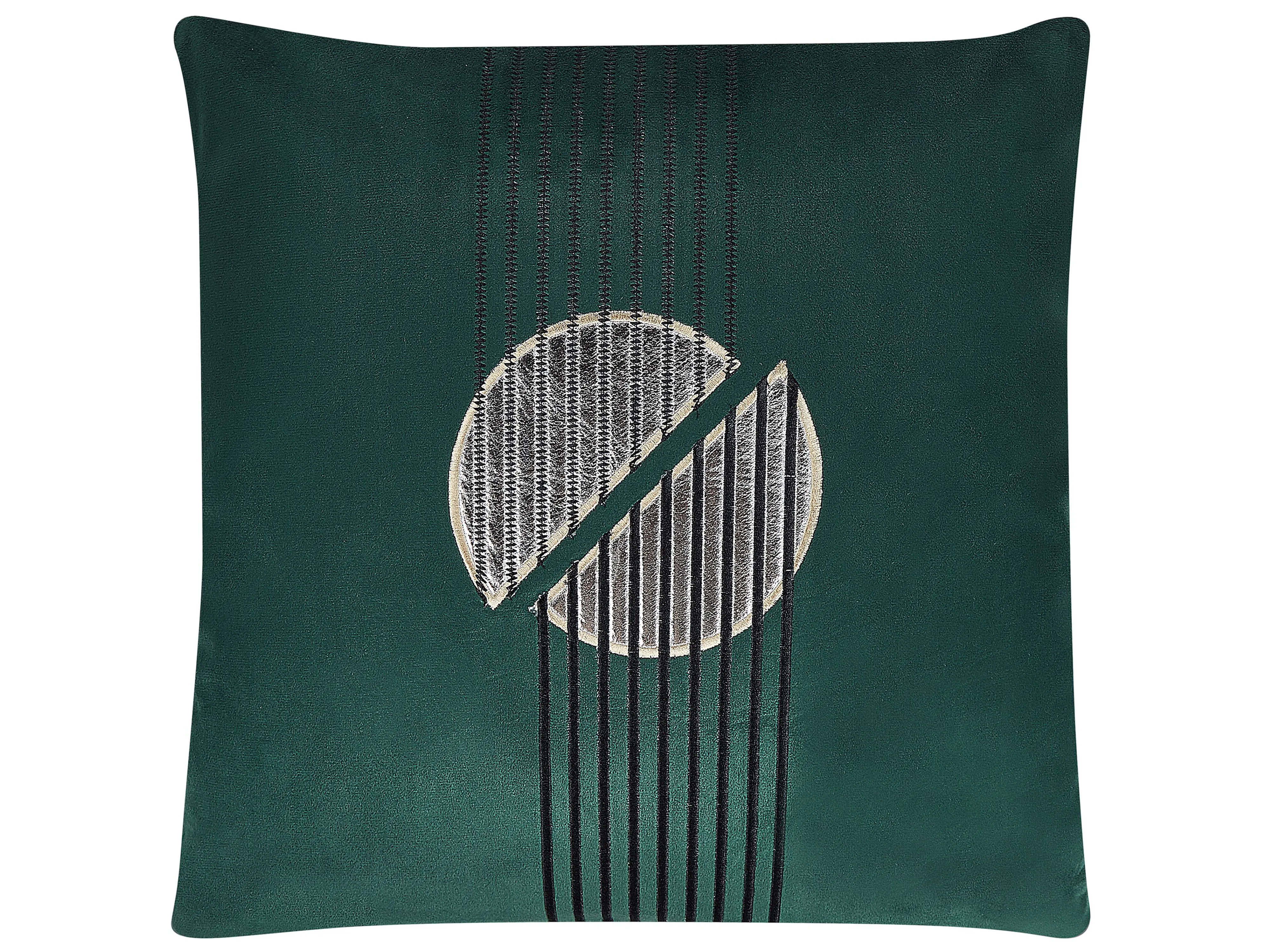 Set van 2 sierkussens CEROPEGIA Fluweel 45 x 45 cm Smaragdgroen geometrisch patroon
