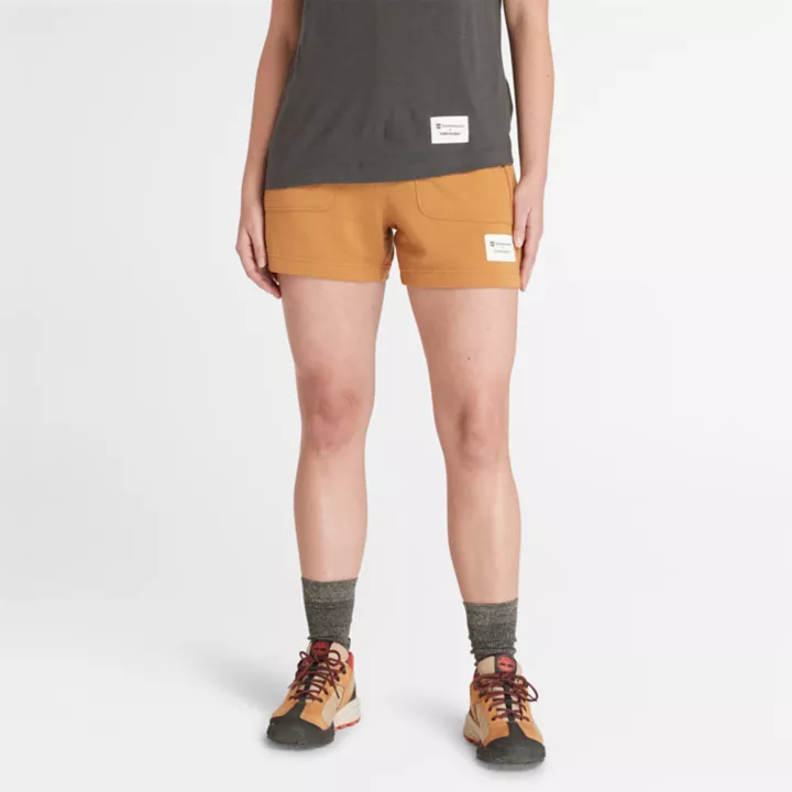 Short chino Timberland x Icebreaker en tissu éponge de laine mérinos pour femme en jaune