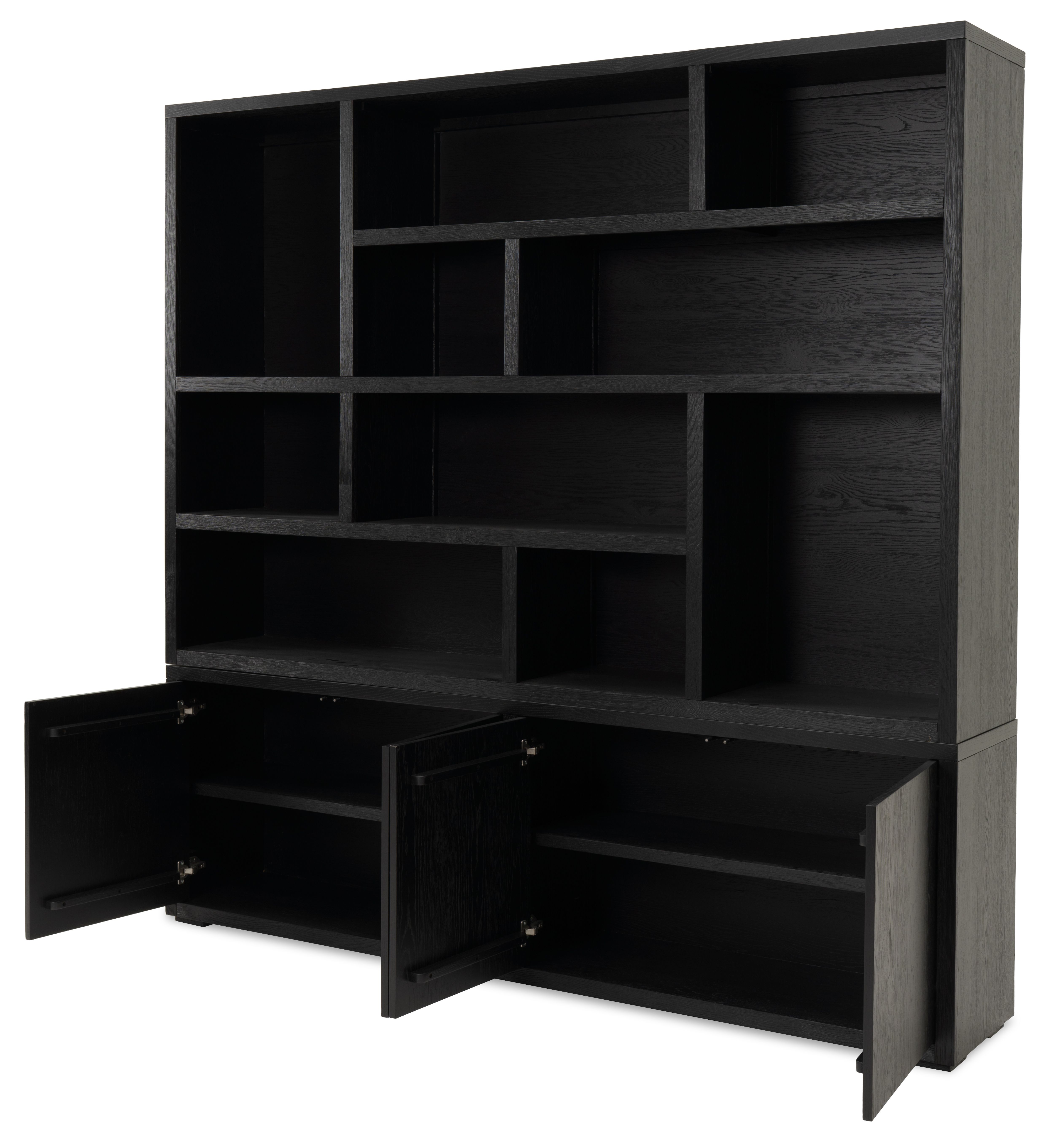 Bergkast zwart Velori B220 x D40 x H220 cm