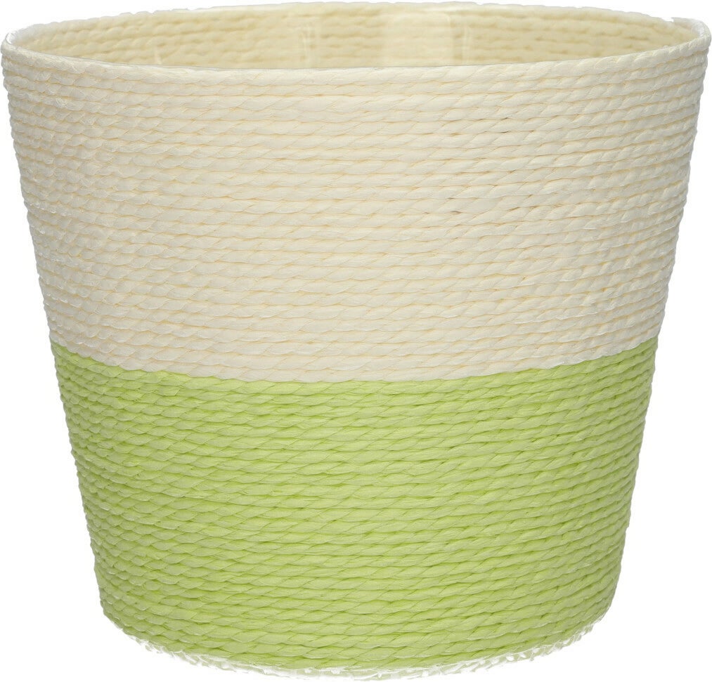 Duif plantenmand Riley duotoon crème / groen D 6,8 H 5,2 cm
