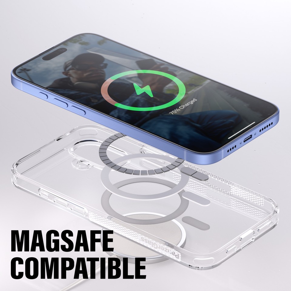 PanzerGlass - HardCover MagSafe - iPhone 16 Plus - Hvid
