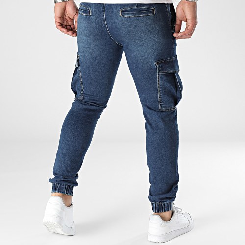 Pantalon Cargo Jean Weft Bleu Denim