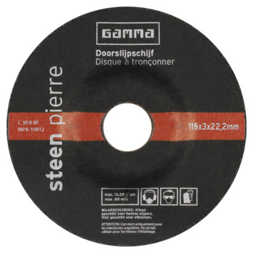 GAMMA doorslijpschijf 115mm steen / staal 10-dlg