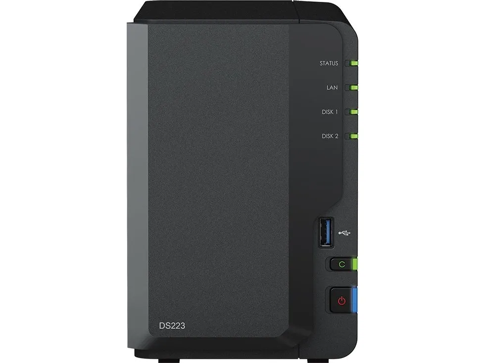 Synology Disk Station DS223 - NAS-server - 2 bays - SATA 6Gb/s - RAID 0, 1, JBOD - RAM 2 GB - Gigabit Ethernet - iSCSI support