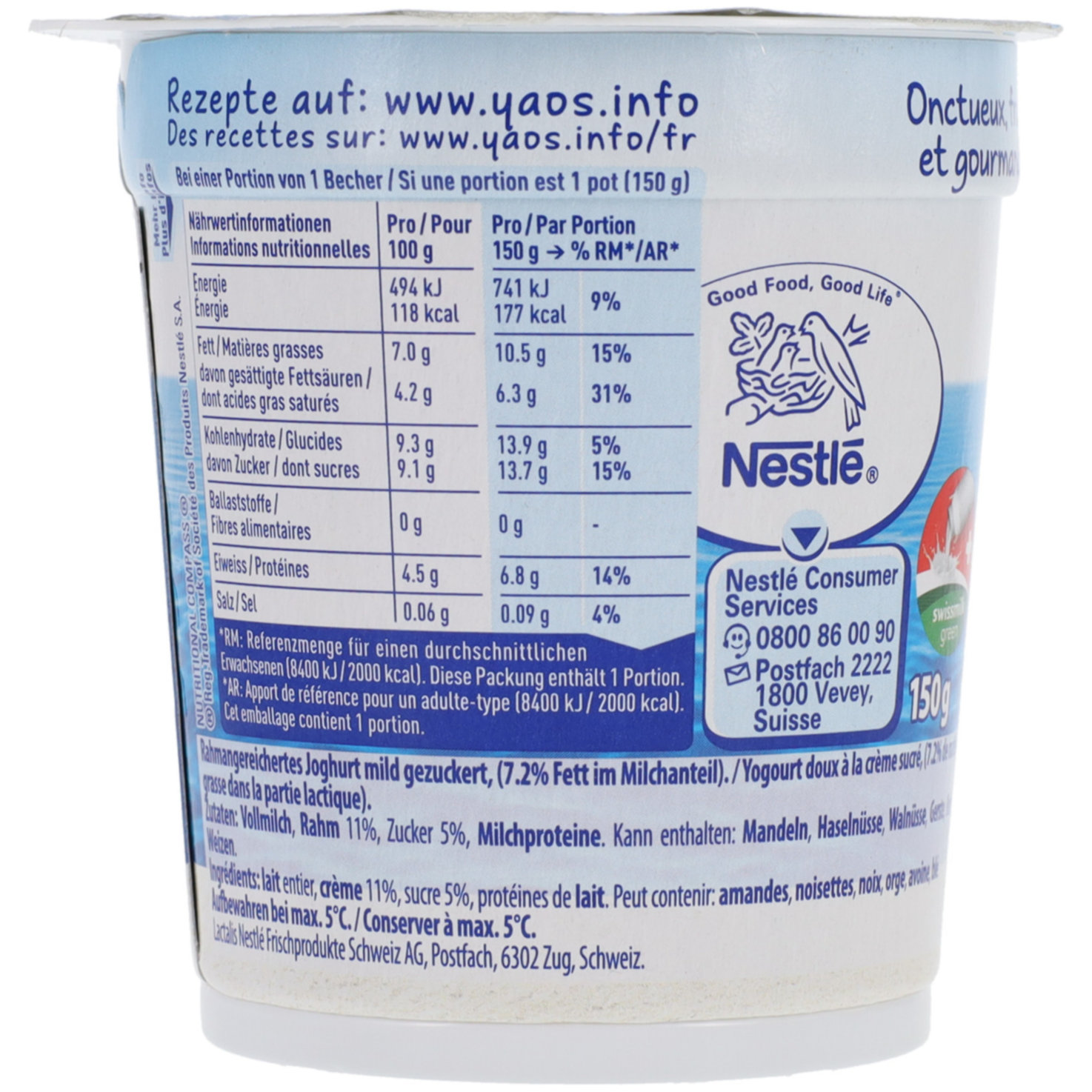 Yaos Joghurt Nature nach Griechischer Art 2x150g