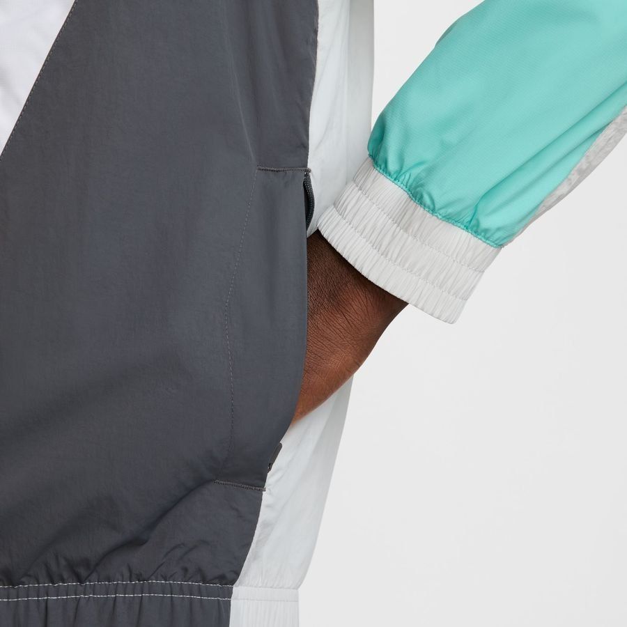 Nike Air Haut d'Entraînement NSW Woven - Blanc/Gris/Turquoise