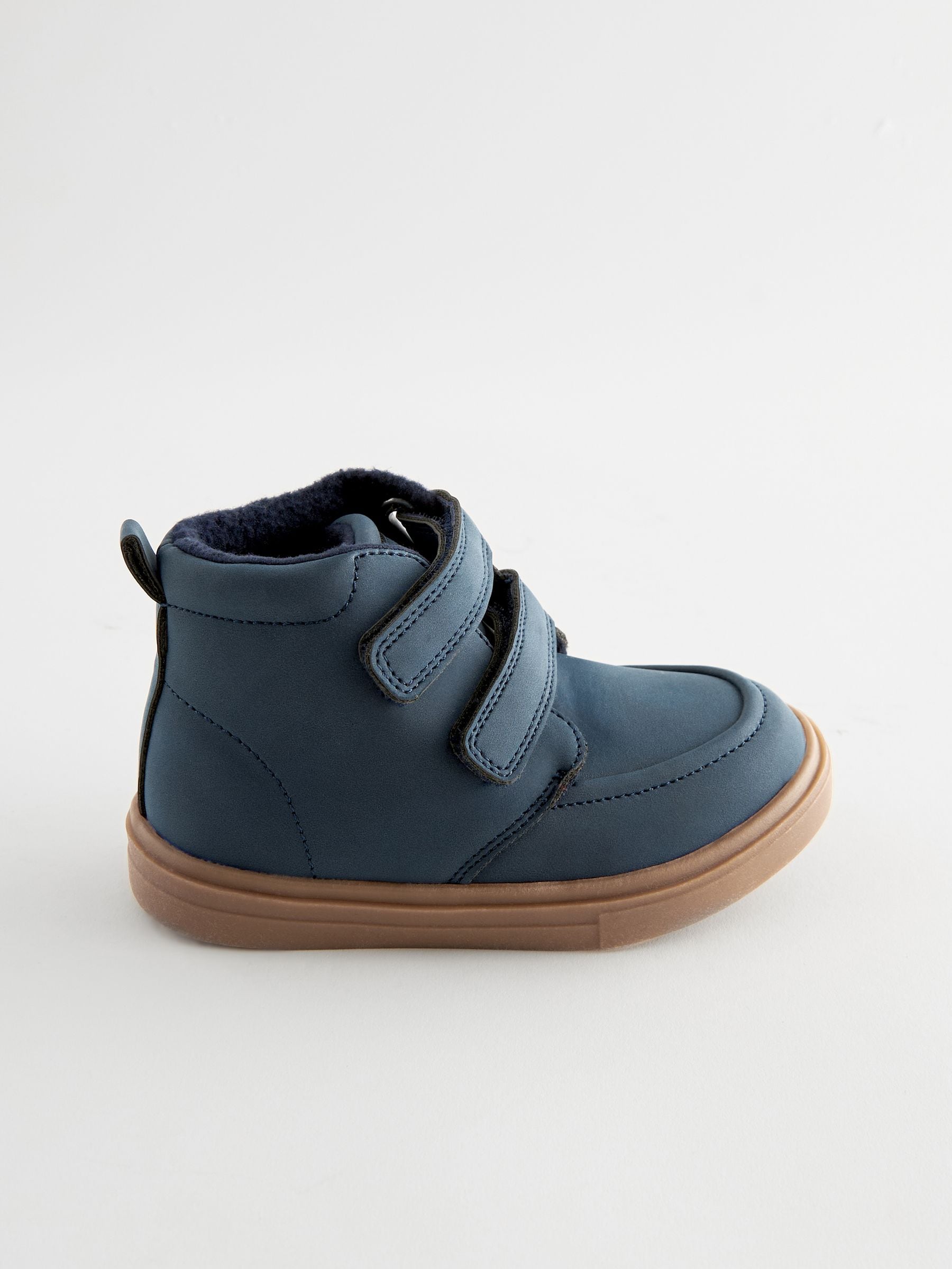 Donkerblauw - Laarsjes met klittenbandsluiting en warme voering