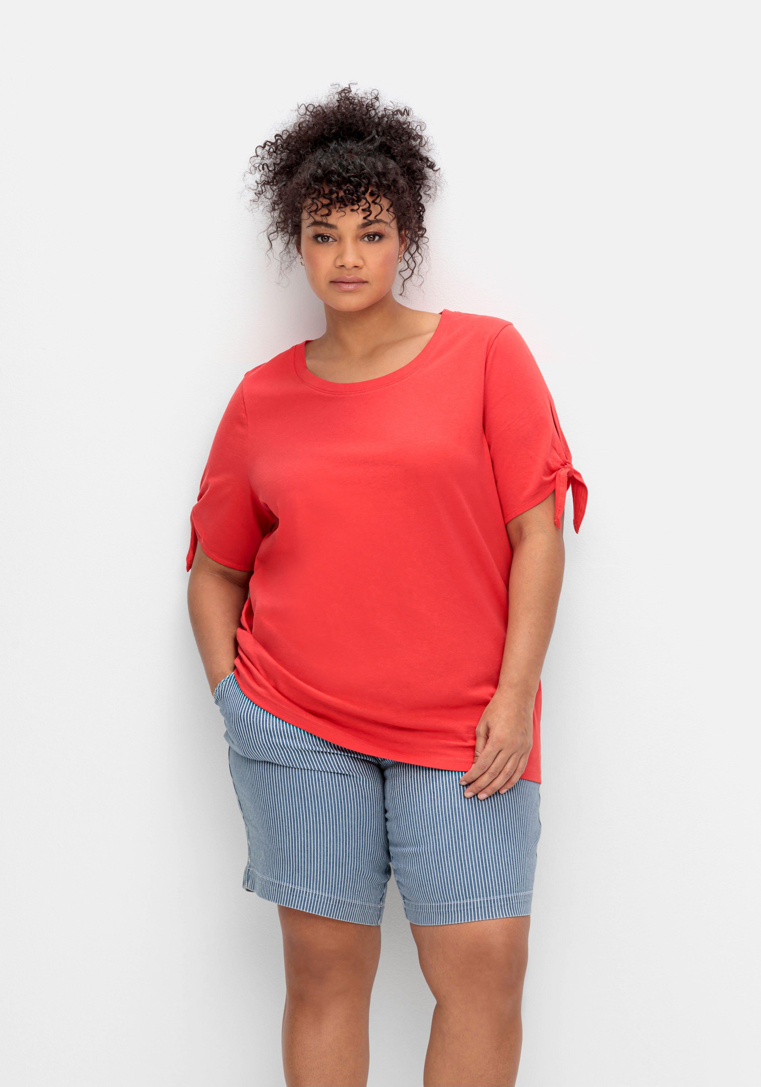 Shirt mit Knotendetail am Ärmelsaum