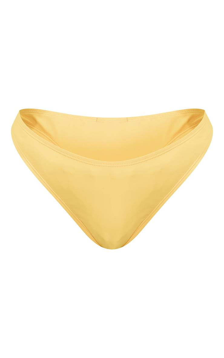 Jaune Bas De Bikini Tanga Basique