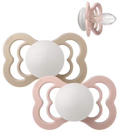 BIBS Supreme Glow Sutter - Str. 2 - 2-pak - Symmetrisk - Blåsh/V