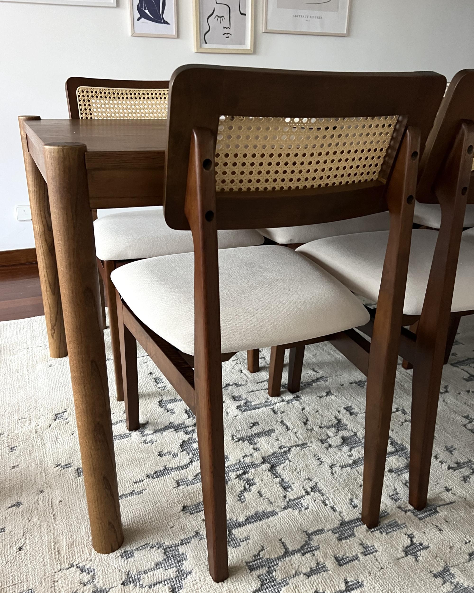 Set van 2 eetkamerstoelen RUBONIA Hout Donkerbruin