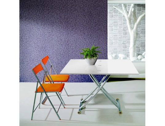 INTENSEDECO - Table basse relevable philadelphia blanc laqué
