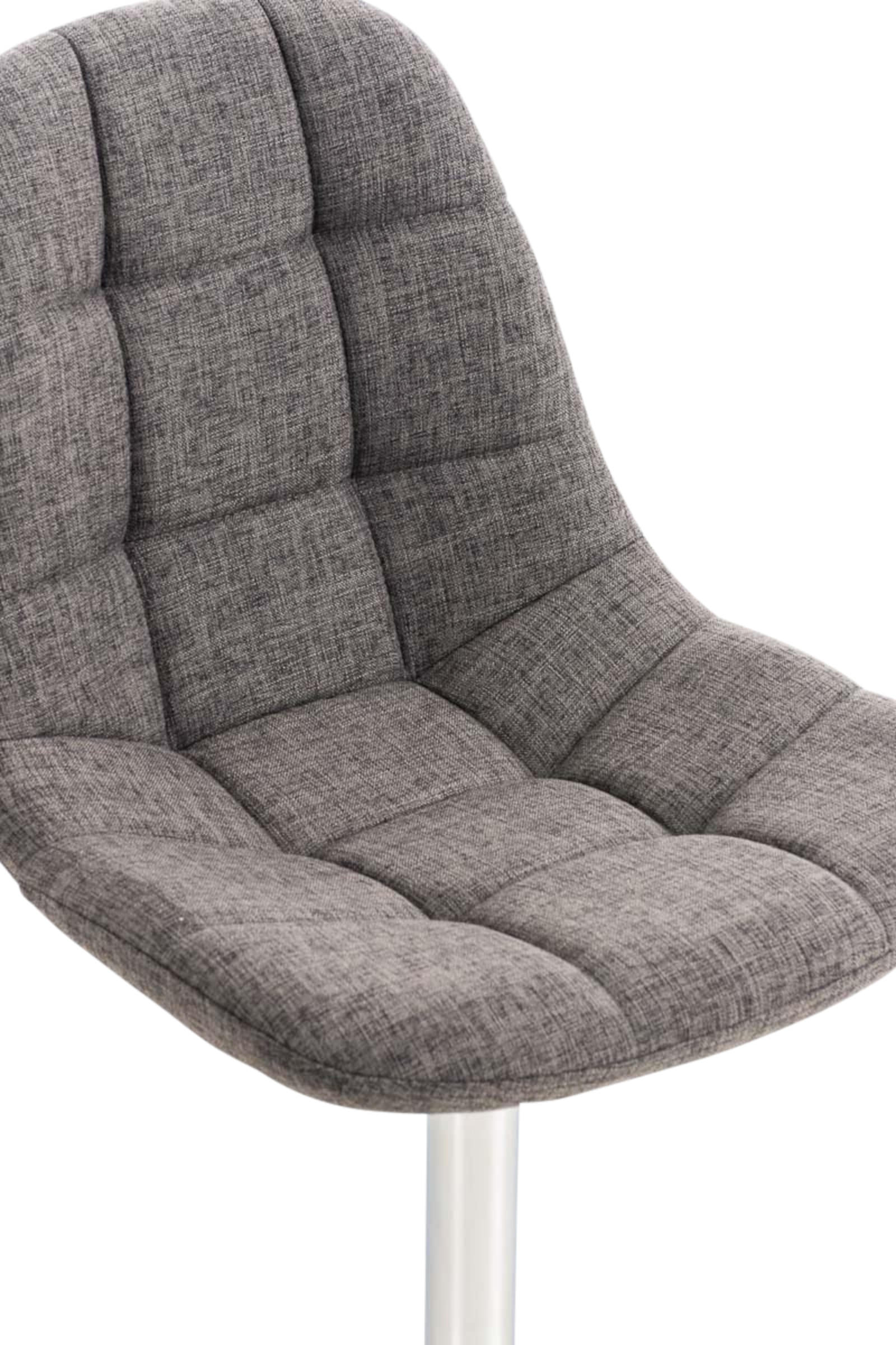 CLP 2er Set Stühle Emil Stoff I Mit Gestepptem Sitz I Drehstühle Mit Trompetenfüße In Chromoptik