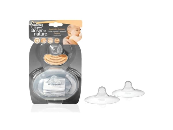 Tommee Tippee Nipple Shields, Brystskjold, Rund, Silikon, Gjennomsiktig, 2 stykker