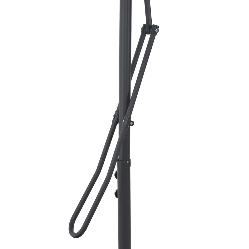 Parasol d'extérieur avec mât en acier 300 x 230 cm bleu
