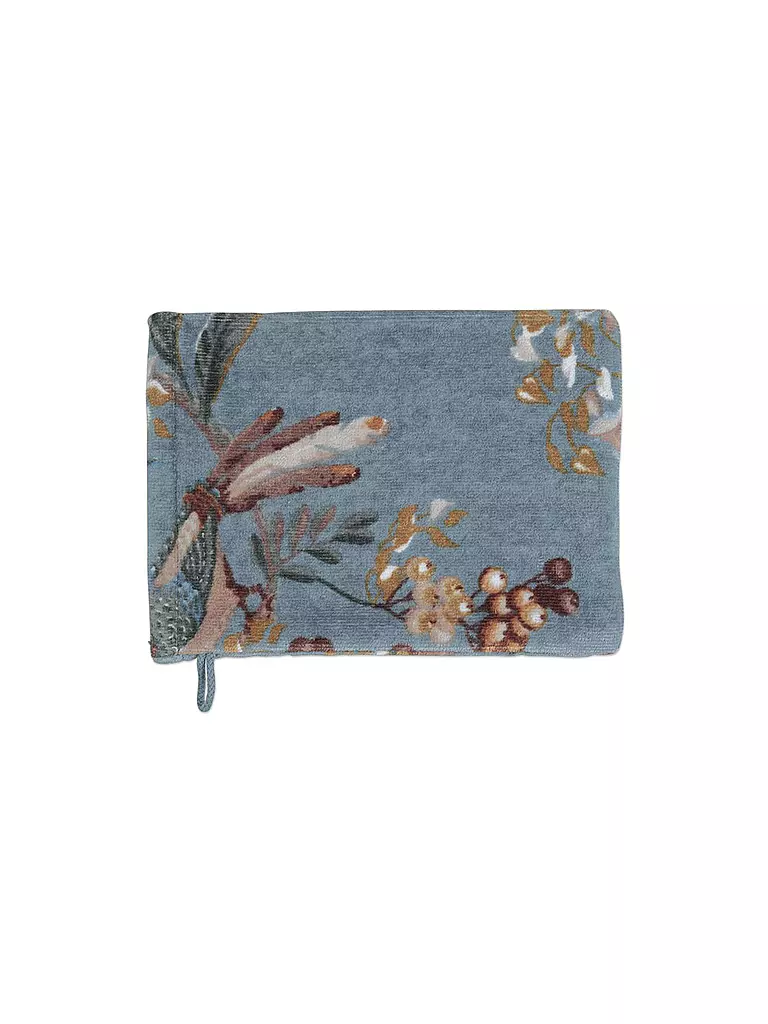 PIP STUDIO Waschhandschuh 16x22cm SECRET GARDEN Blue hellblau
