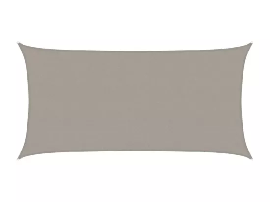 Voile d'ombrage 160 g/m² rectangulaire gris clair 3x6 m PEHD