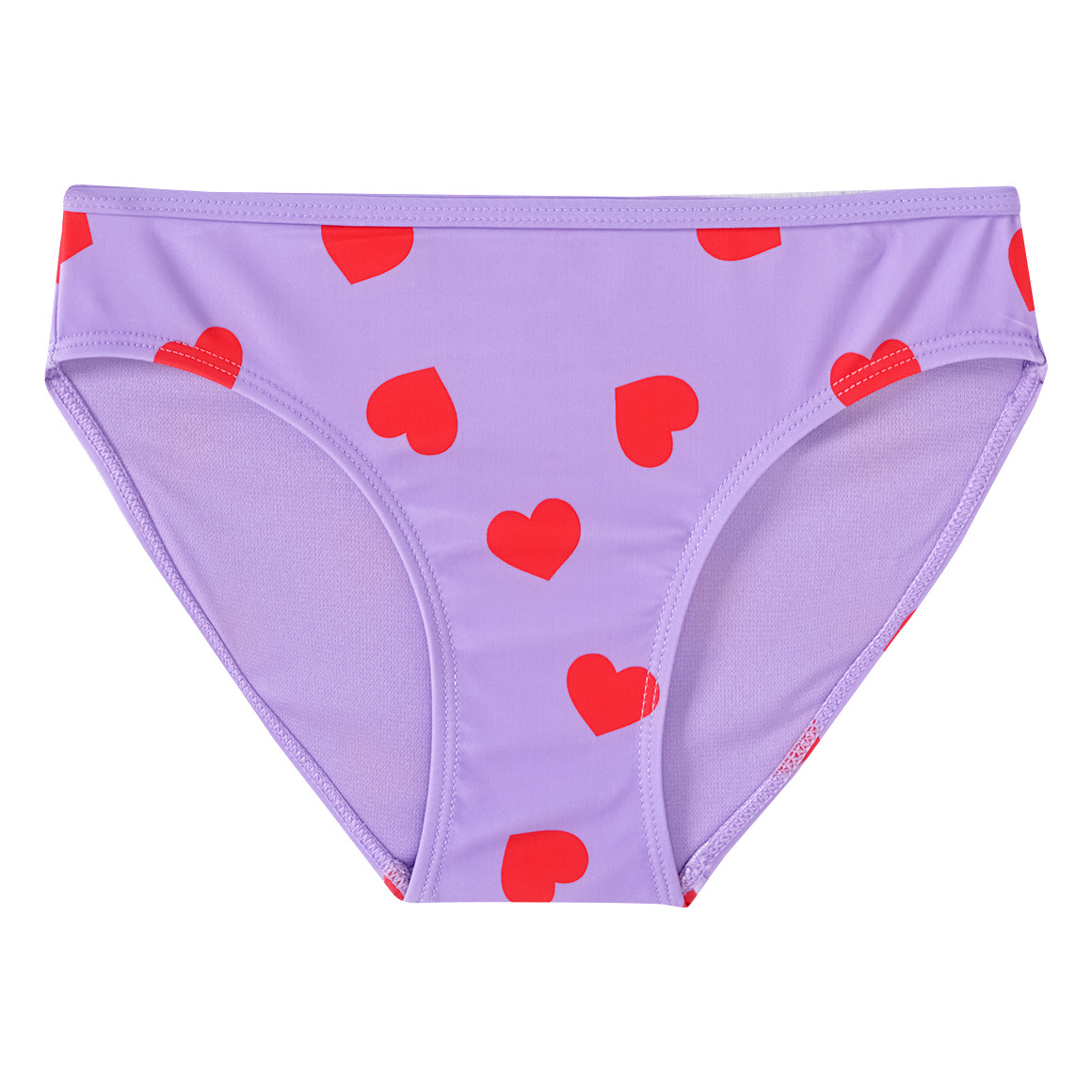 Famy Mädchen Bikini mit Herz-Allover helllila
