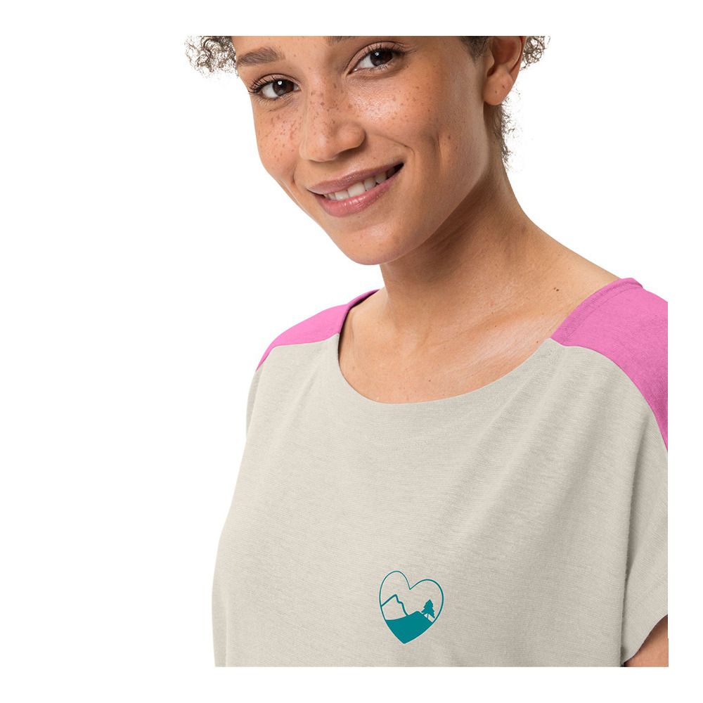 Vaude NEYLAND - Tee-shirt Femme ecru/dragon fruit