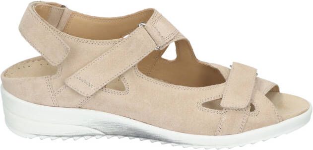 Durea 7419~G~~~~~~~~~~~~~~~~~~~~~~~~ Platte sandalenDames Sandalen Wit beige