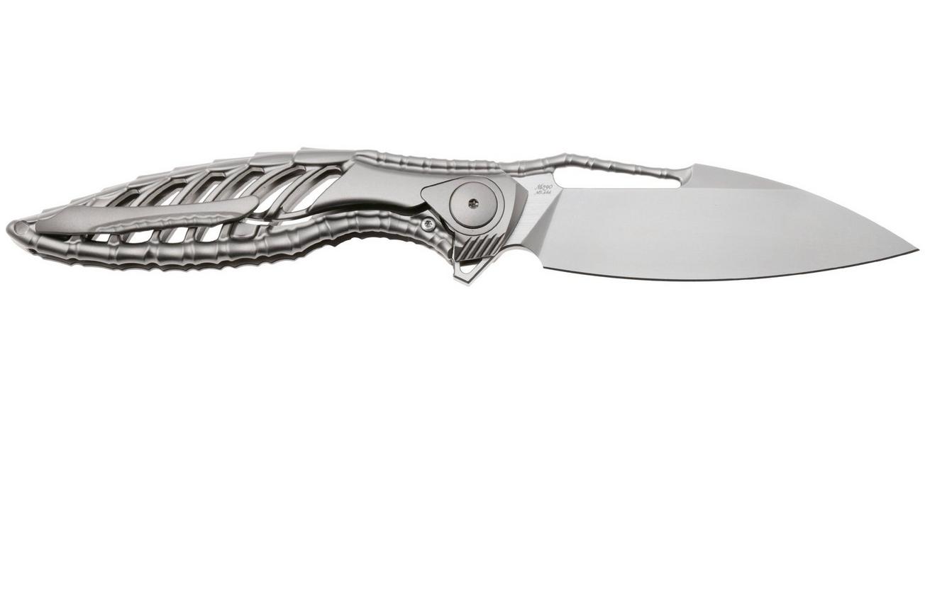 Rike Knife Thor6-M-P Bead Blasted Böhler M390, Titanium, zakmes