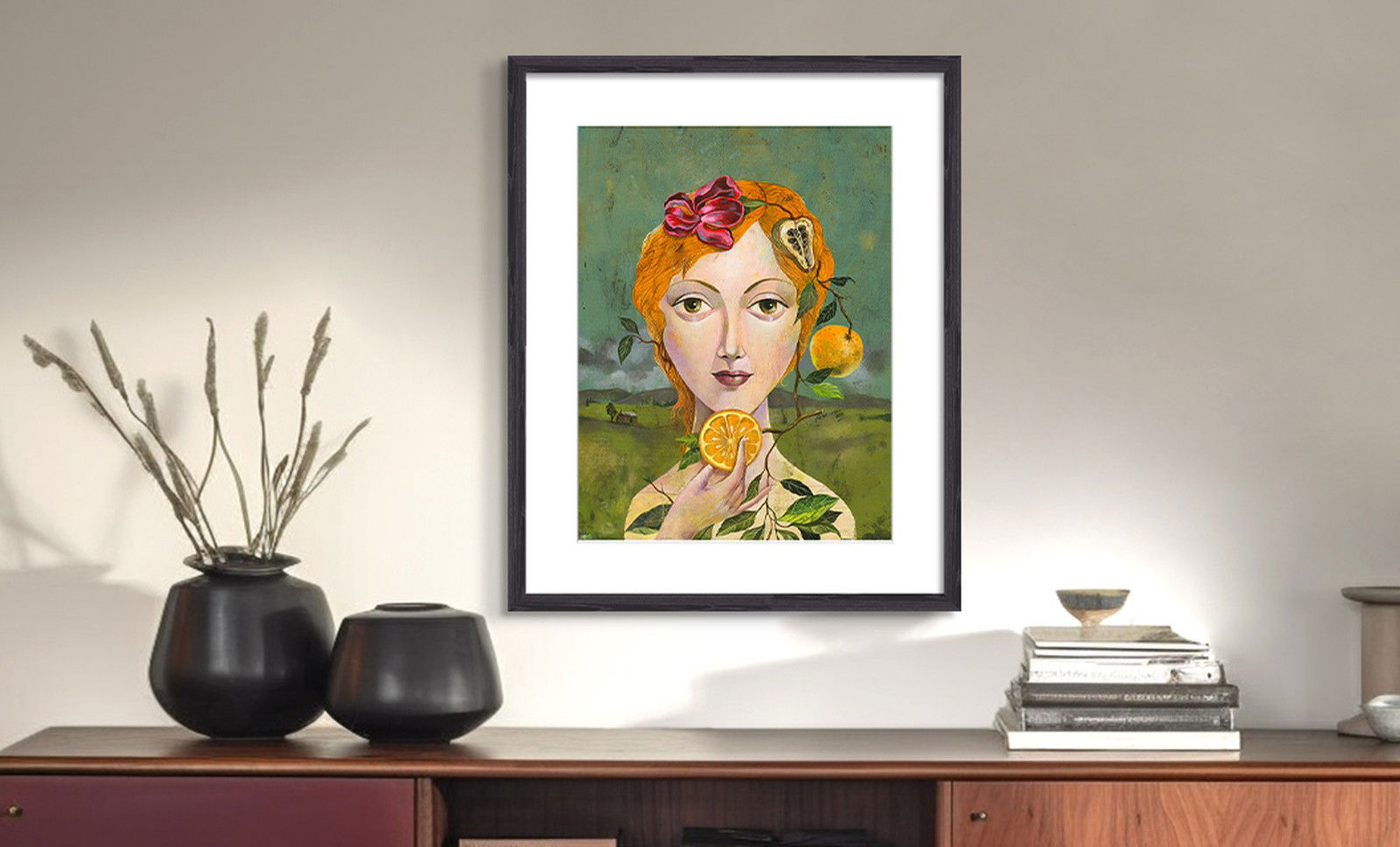 Oranges are not the only Fruit by Olaf Hajek - Darlings - Small Limited Edition. 30x40.
