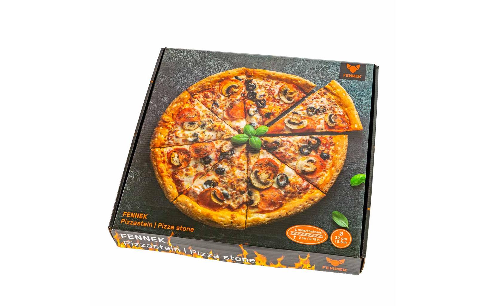 Pizzastein Cordierit, Ø 32 cmGrillplatte zum Backen von Pizza, Brot oder Flammkuchen