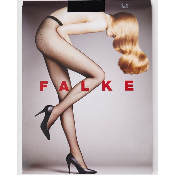 Falke Collants Fantasia de Rede Fina Pequena Flake Preto L