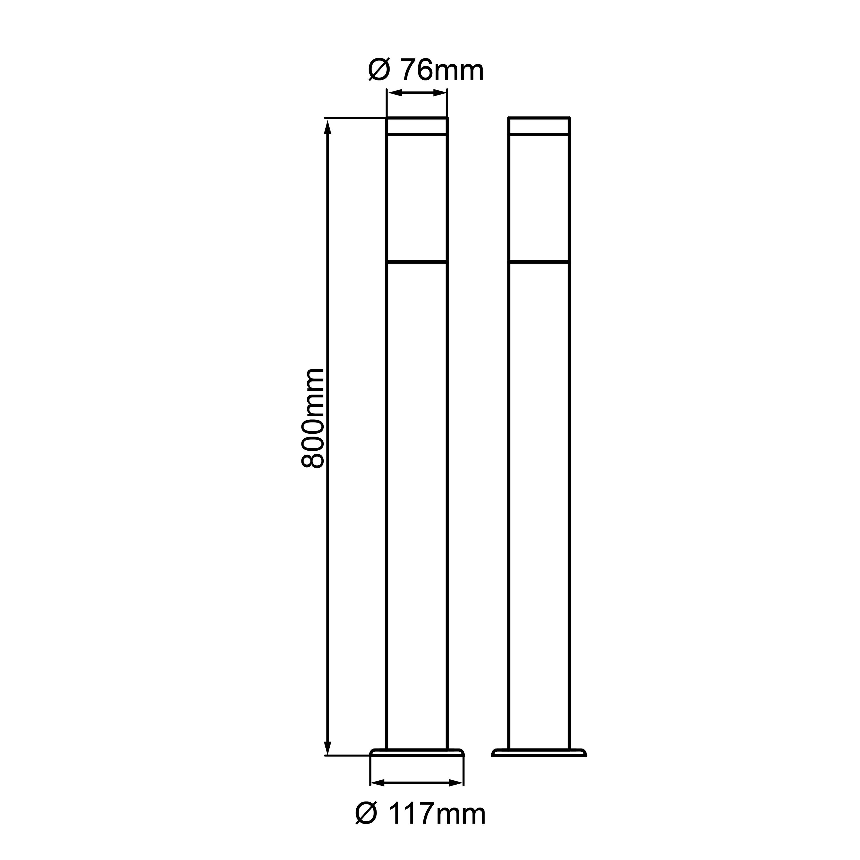 BRILLIANT Lampe Chorus Außenstandleuchte edelstahl | 1x A60, E27, 20W, geeignet für Normallampen (nicht enthalten) | IP-Schutzart: 44 - spritzwassergeschützt