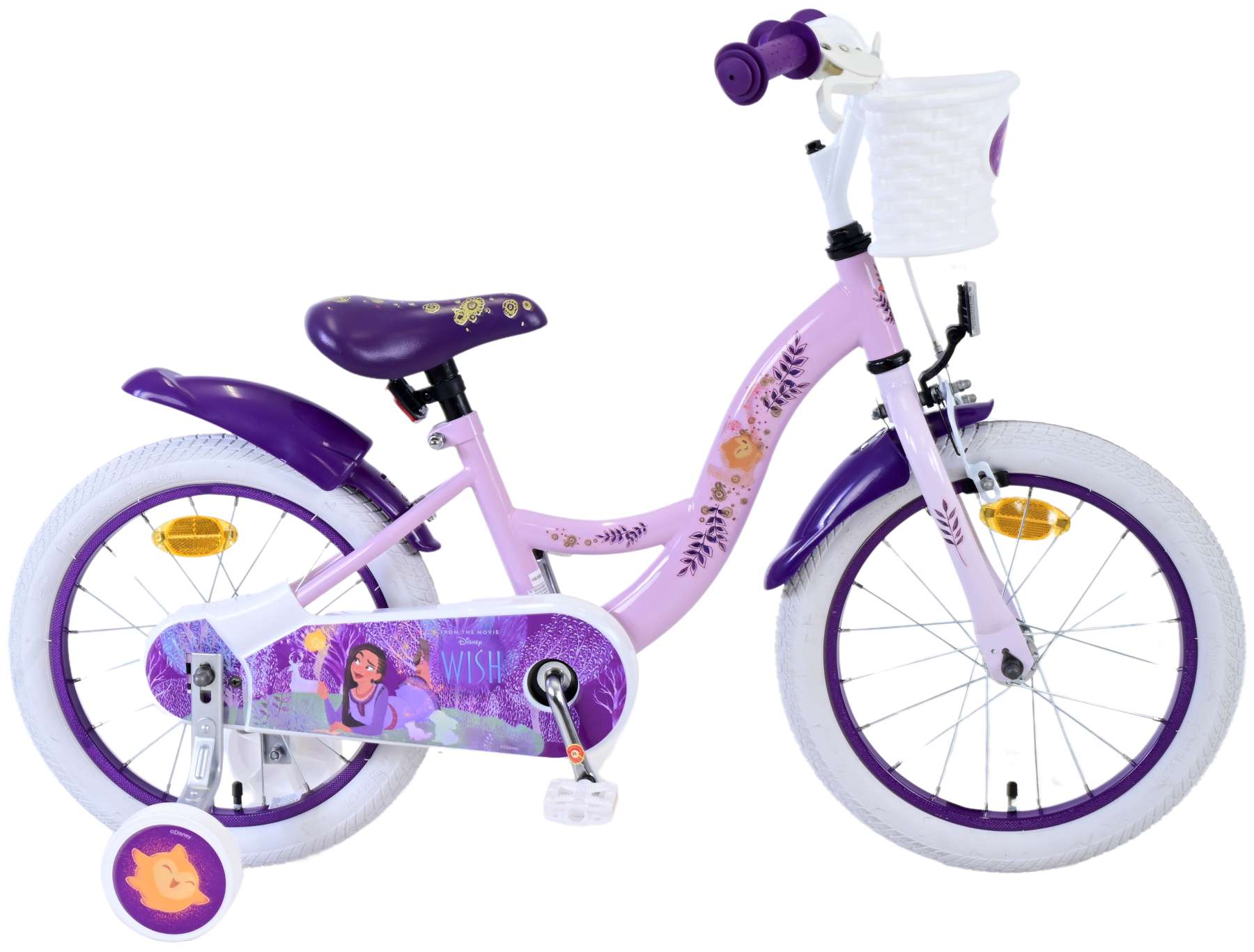 Kinderfahrrad Disney Wish für Mädchen Fahrrad 16 Zoll Kinderrad Lila