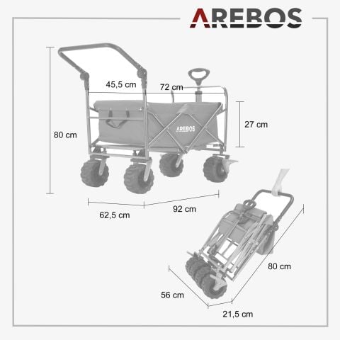 Bollerwagen mit Teleskop Schubstange