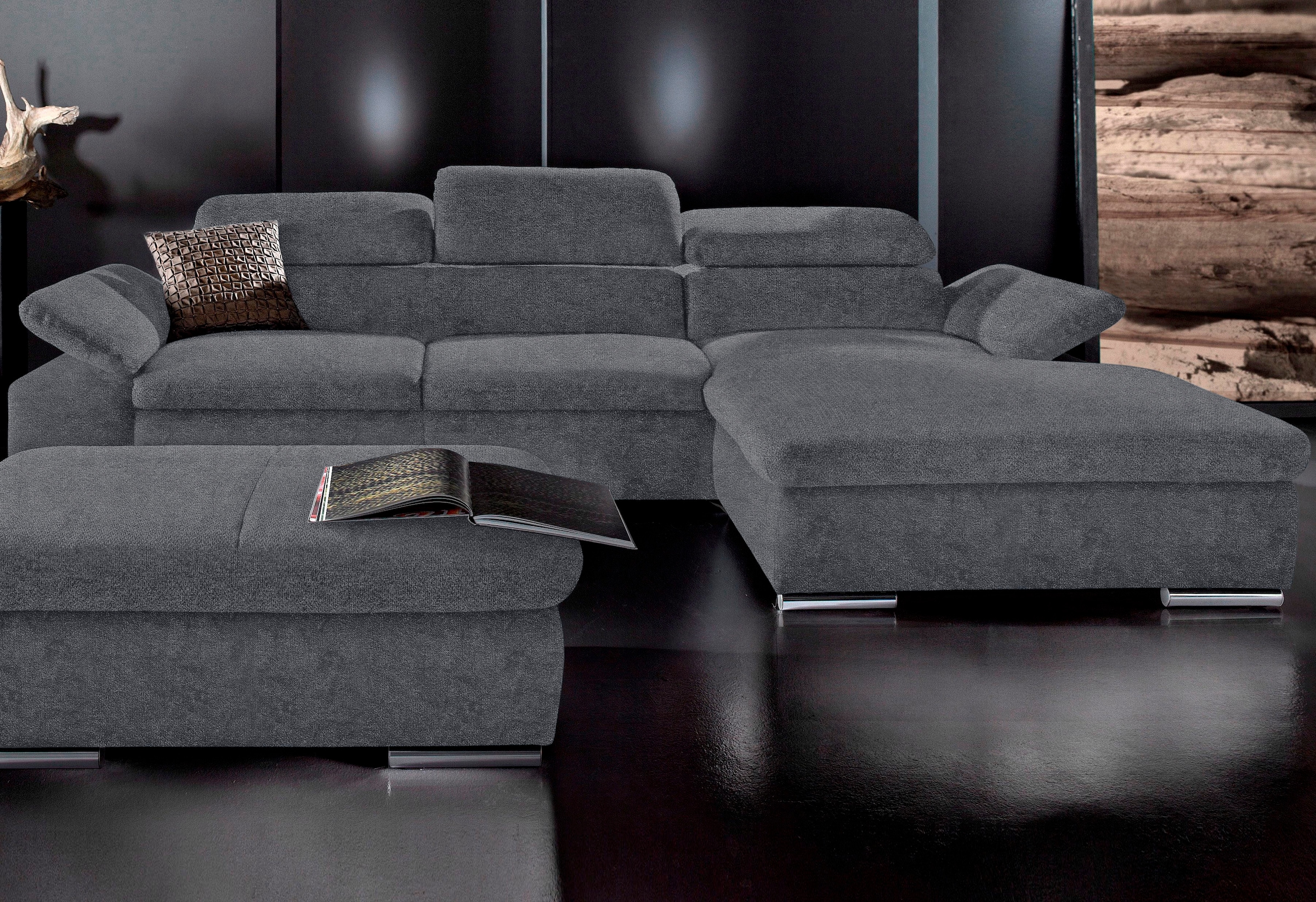 sit&more Ecksofa »Alcudia L-Form« wahlweise mit Bettfunktion