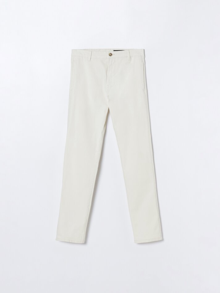 Calças chino rústicas - Branco-sujo