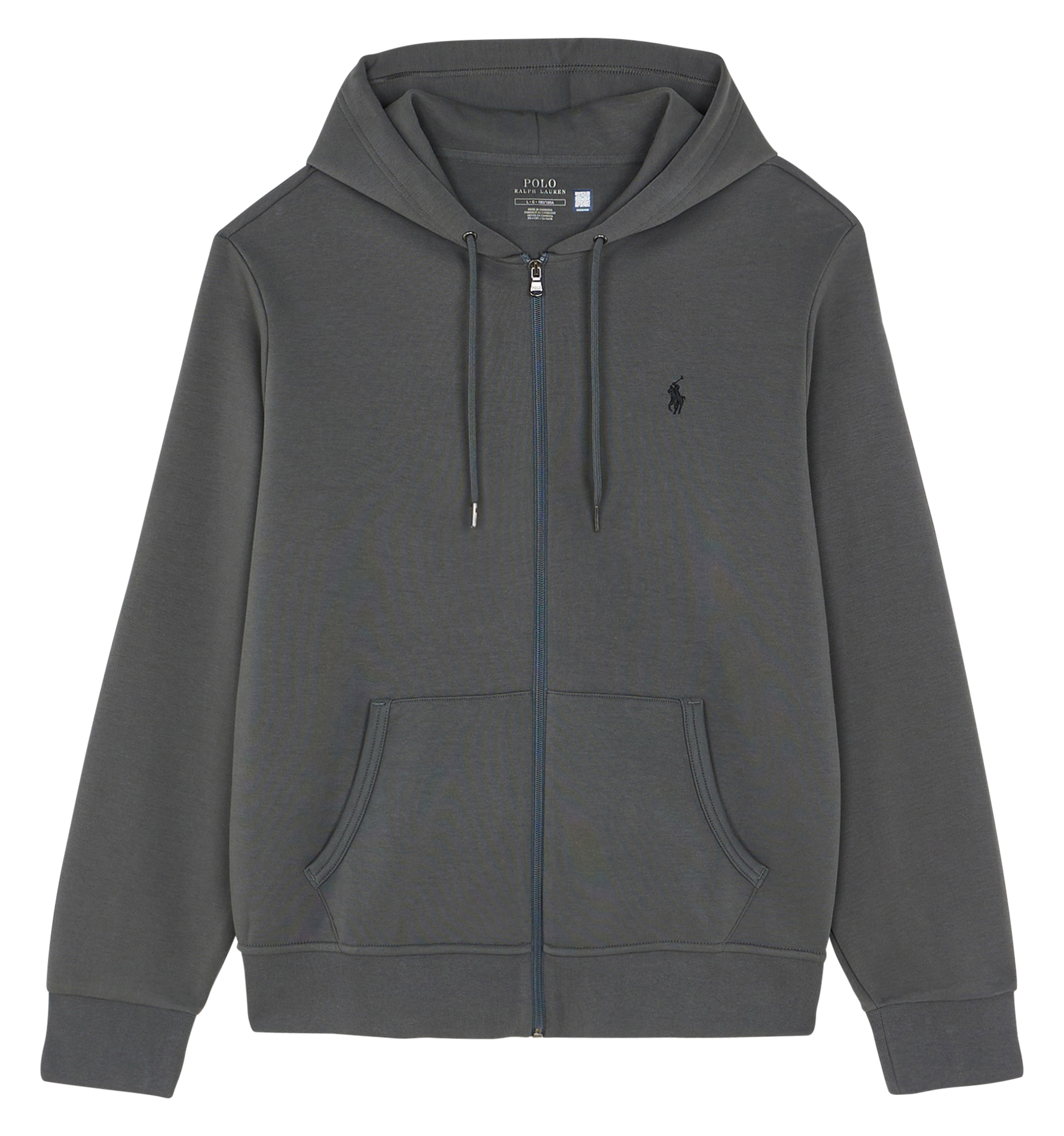 Sweat zippé à capuche en coton doux | Gris