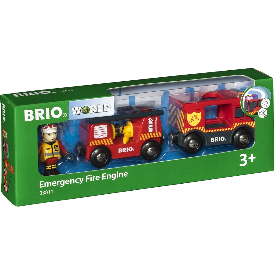 BRIO® WORLD Feuerwehr-Leiterfahrzeug mit Licht & Sound 33811