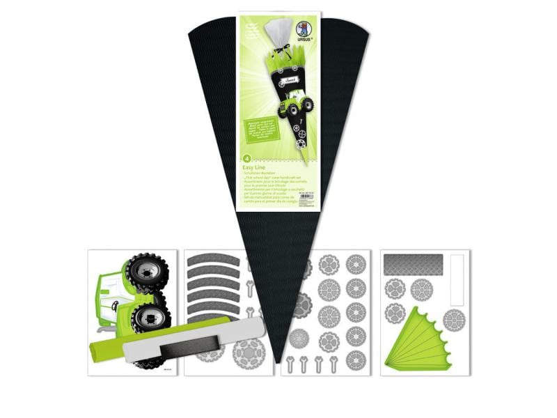 URSUS Schultüte Bastelset 68 x 20 cm Traktor Tüte mit Traktor Motiv