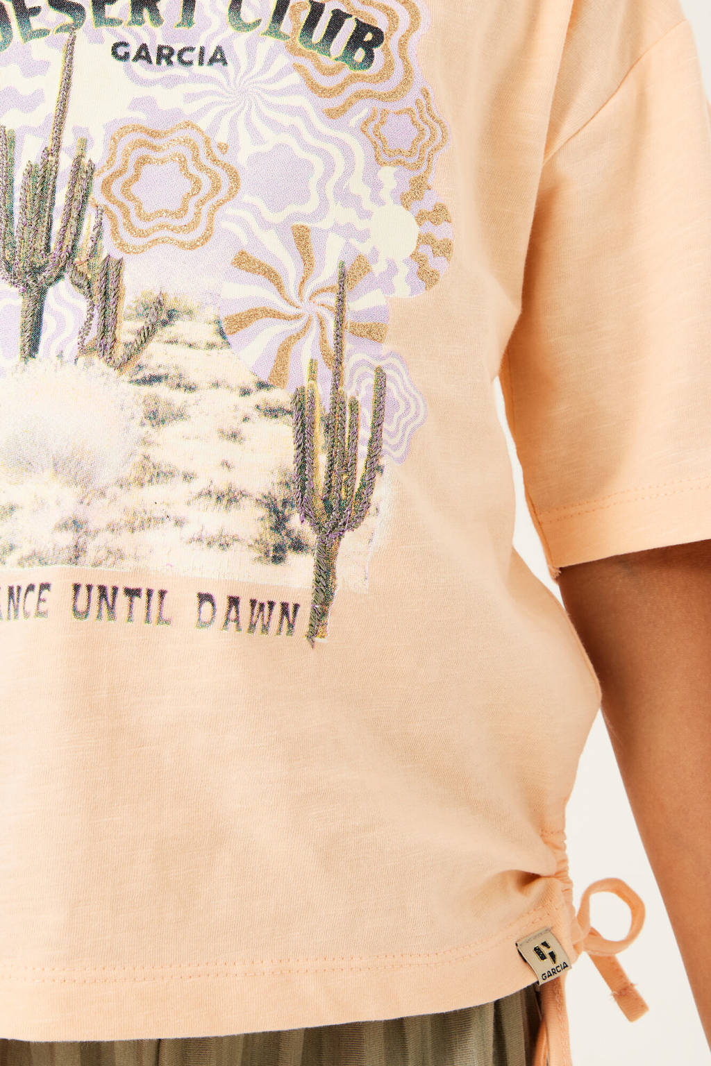 Garcia T-shirt met printopdruk oranje