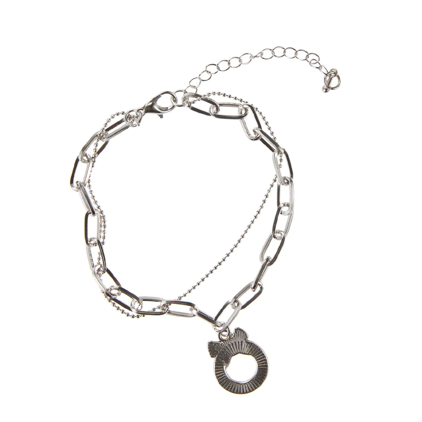 Armband Weihnachten, Charms Kranz, silber