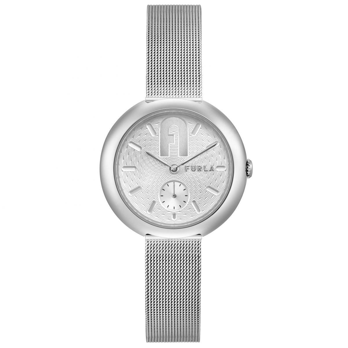 Furla Cosy Seconds Silver Mesh Watch WW00013005L1
