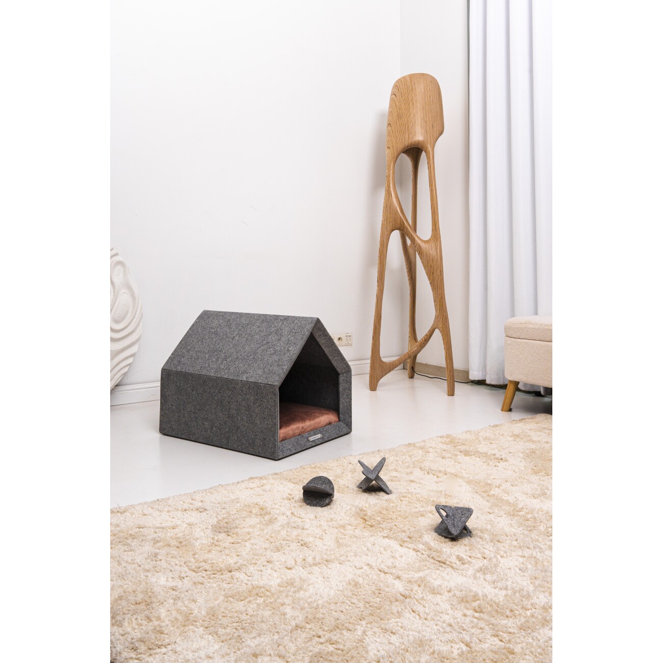 Rexproduct Pethome 2.0 hellgrau graphit/nature S