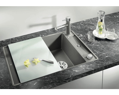 Blanco AXIA III 45 SF spoelbak, 770 x 500 mm, zwart, 525842