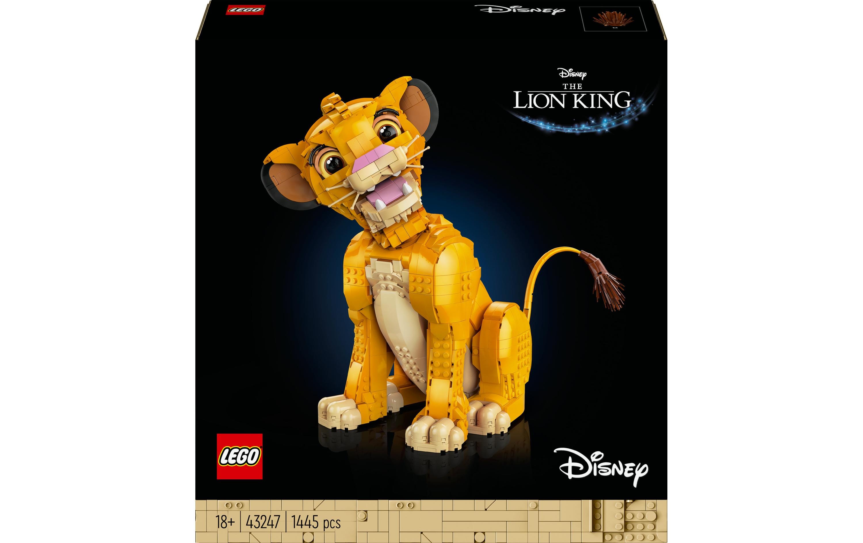 Disney Simba, der junge König der Löwen 43247<br>Anspruchsvolle Nachbildung einer klassischen Filmfigur