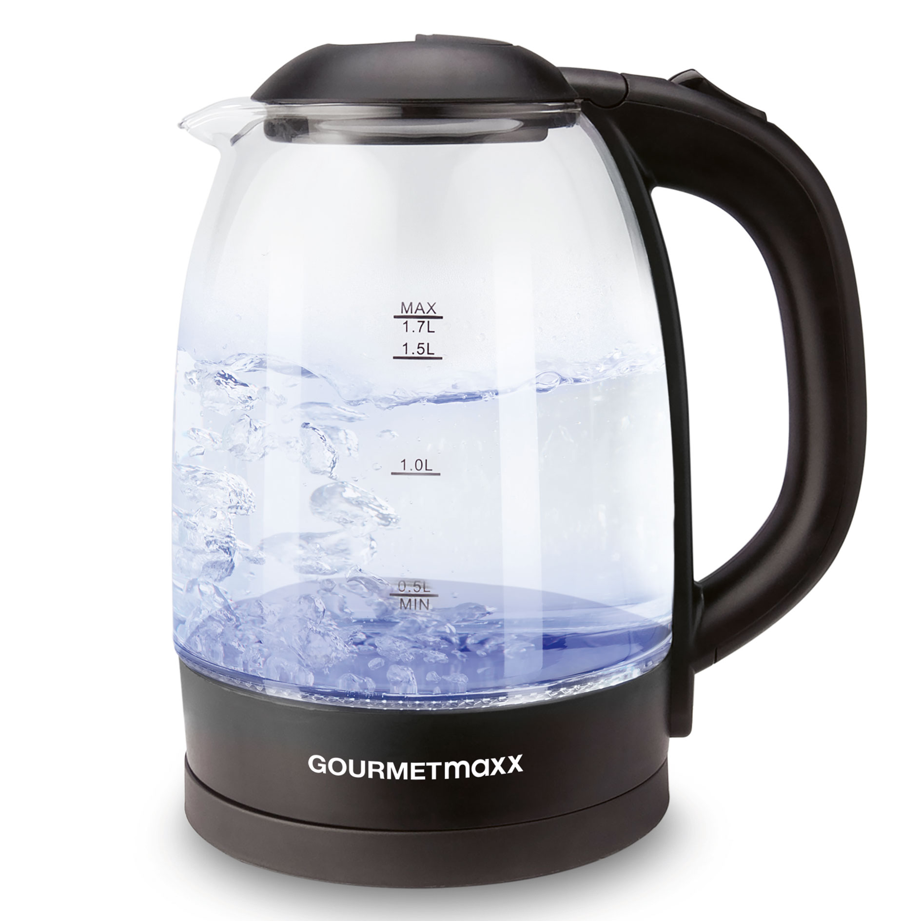 GOURMETMAXX Glas-Wasserkocher 13844 - schwarz